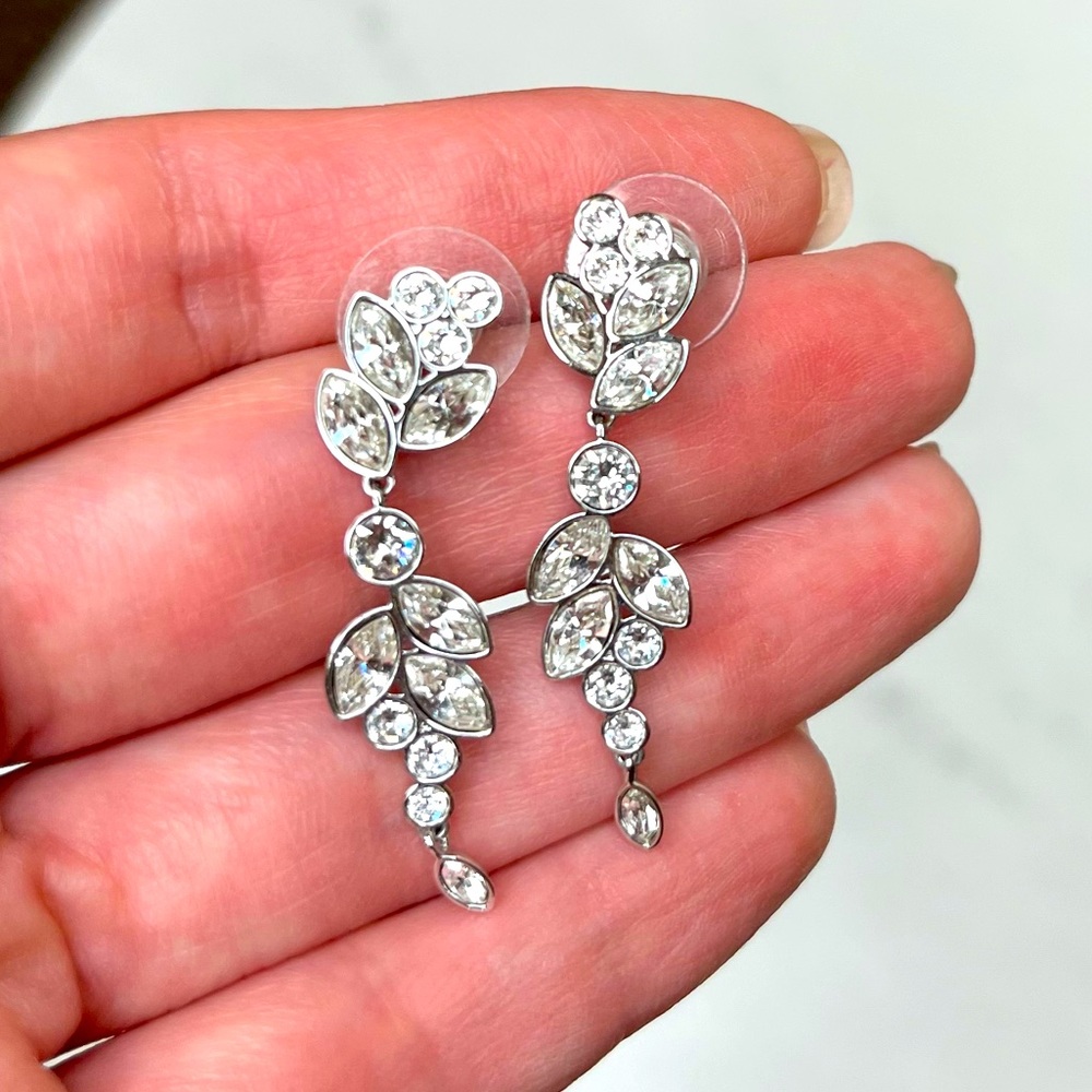 Swarovski Leaf Earrings.